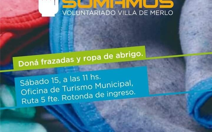 Merlo solidario: el municipio encabeza una campaña solidaria contra el frío