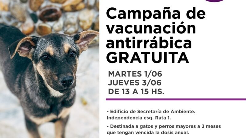 Anuncian una nueva campaña de vacunación antirrábica en Merlo