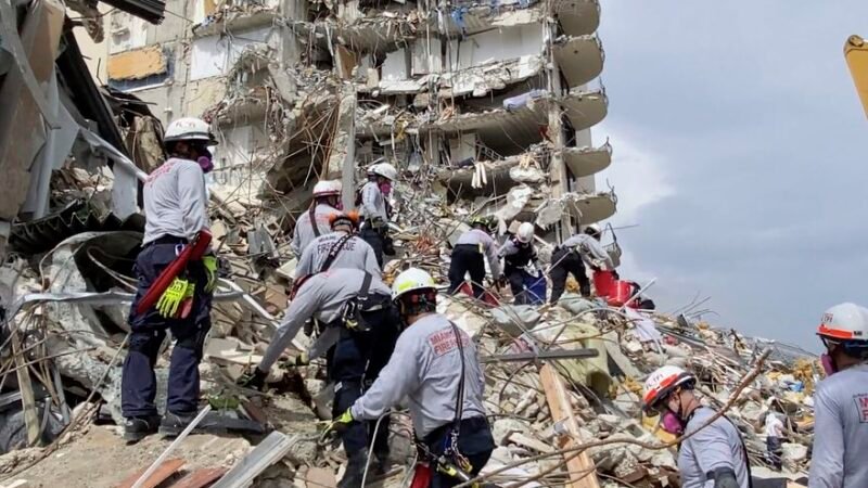 Derrumbe en Miami: los muertos ascienden a 10