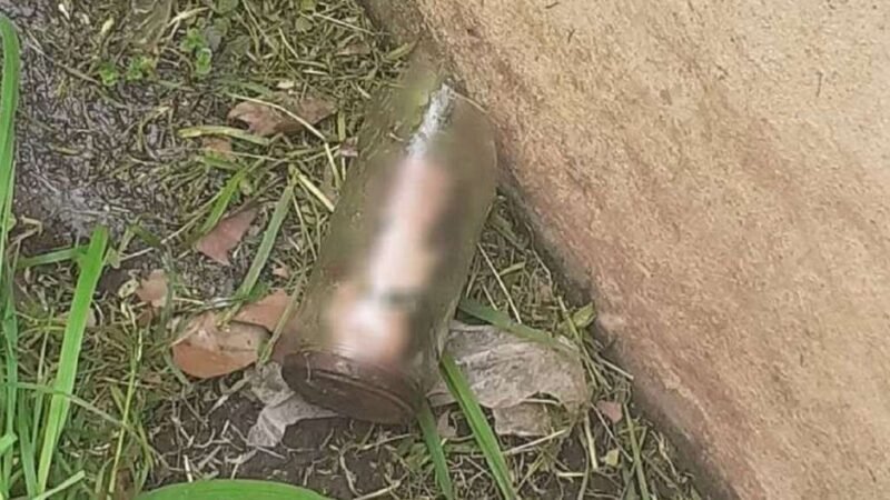 Un jardinero encontró un pene enfrascado mientras cortaba el pasto