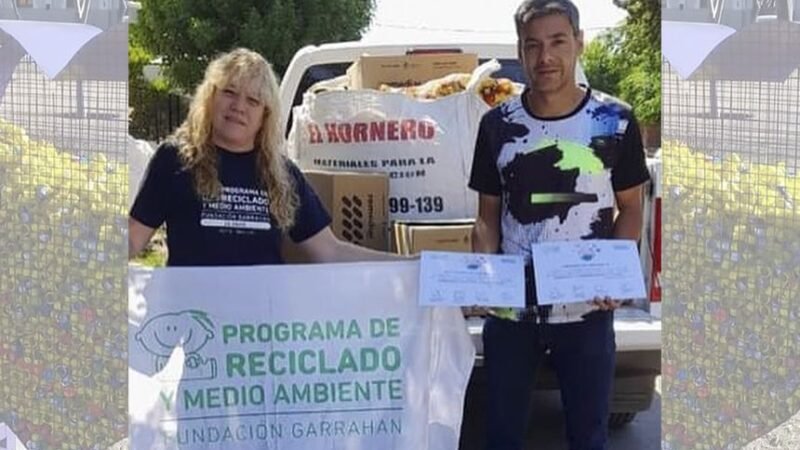 Vecinos de Concarán donaron 300 kilos de tapitas al Garrahan