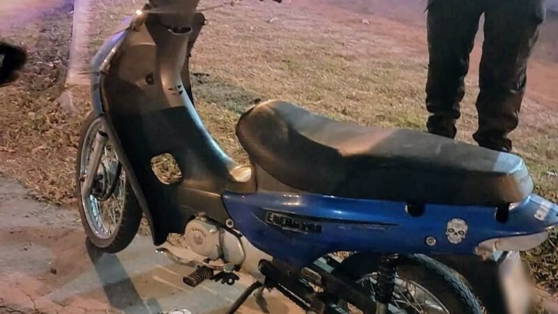 SAN LUIS: LA POLICÍA SECUESTRÓ UNA MOTO QUE TENÍA PROHIBICIÓN PARA CIRCULAR