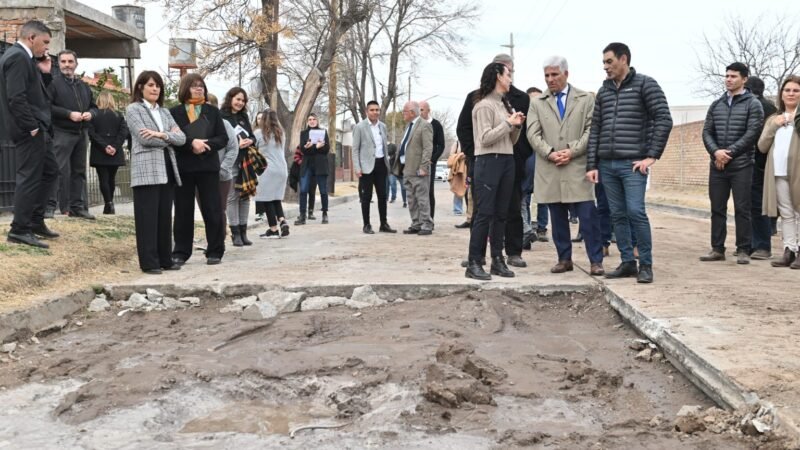 POGGI E HISSA RECORRIERON OBRAS DE REPAVIMENTACIÓN, BACHEO E ILUMINACIÓN EN LA CAPITAL