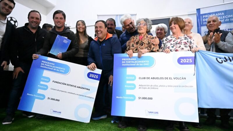 EL GOBIERNO ENTREGÓ UNA NUEVA TANDA DE CRÉDITOS PARA PROMOVER EL DESARROLLO INSTITUCIONAL DE LAS ONG