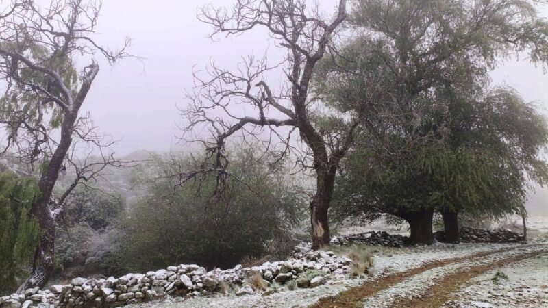 SORPRESA BLANCA: LA NIEVE PINTÓ LOS PAISAJES SERRANOS DE SAN LUIS EN PRIMAVERA