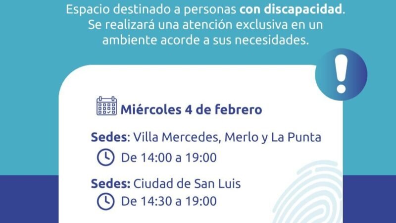 TARDES RESPETUOSAS: EL REGISTRO CIVIL ATIENDE EXCLUSIVAMENTE A PERSONAS CON DISCAPACIDAD