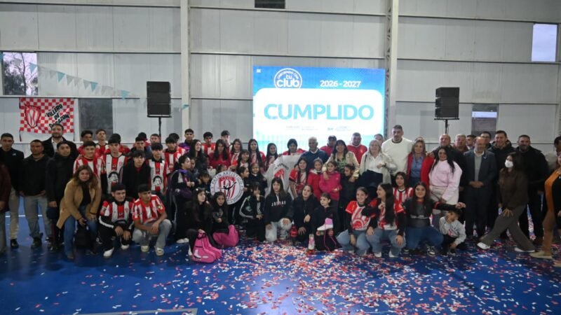 POGGI INAUGURÓ OBRAS EN SPORTIVO VILLA DE LA QUEBRADA, QUE ABRIRÁ SU ESCUELITA DE FÚTBOL