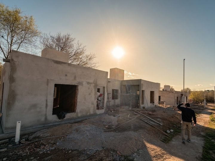 EL NUEVO BARRIO DE EL TRAPICHE AVANZA CON REVOQUES, LOSAS E INSTALACIONES