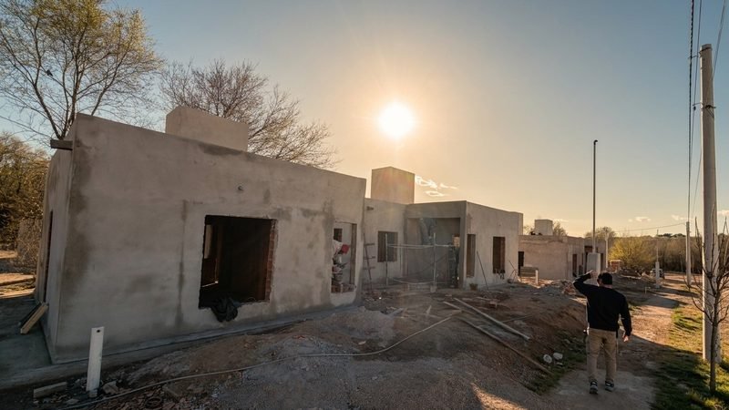 EL NUEVO BARRIO DE EL TRAPICHE AVANZA CON REVOQUES, LOSAS E INSTALACIONES